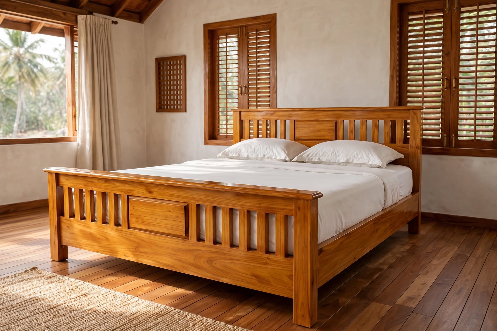 Kerala Teak Bed hero view