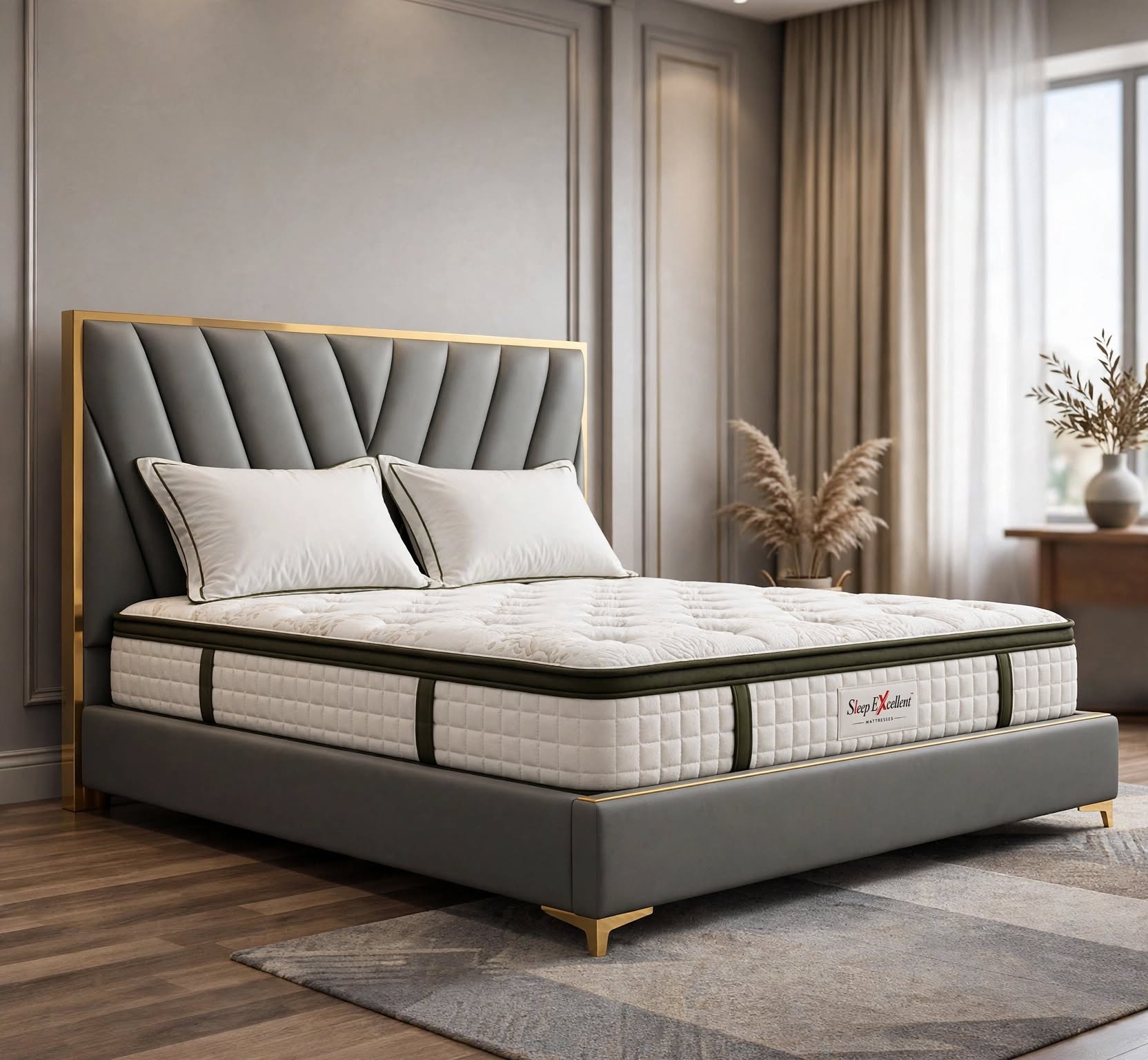 Luxury Headboard Bed hero view