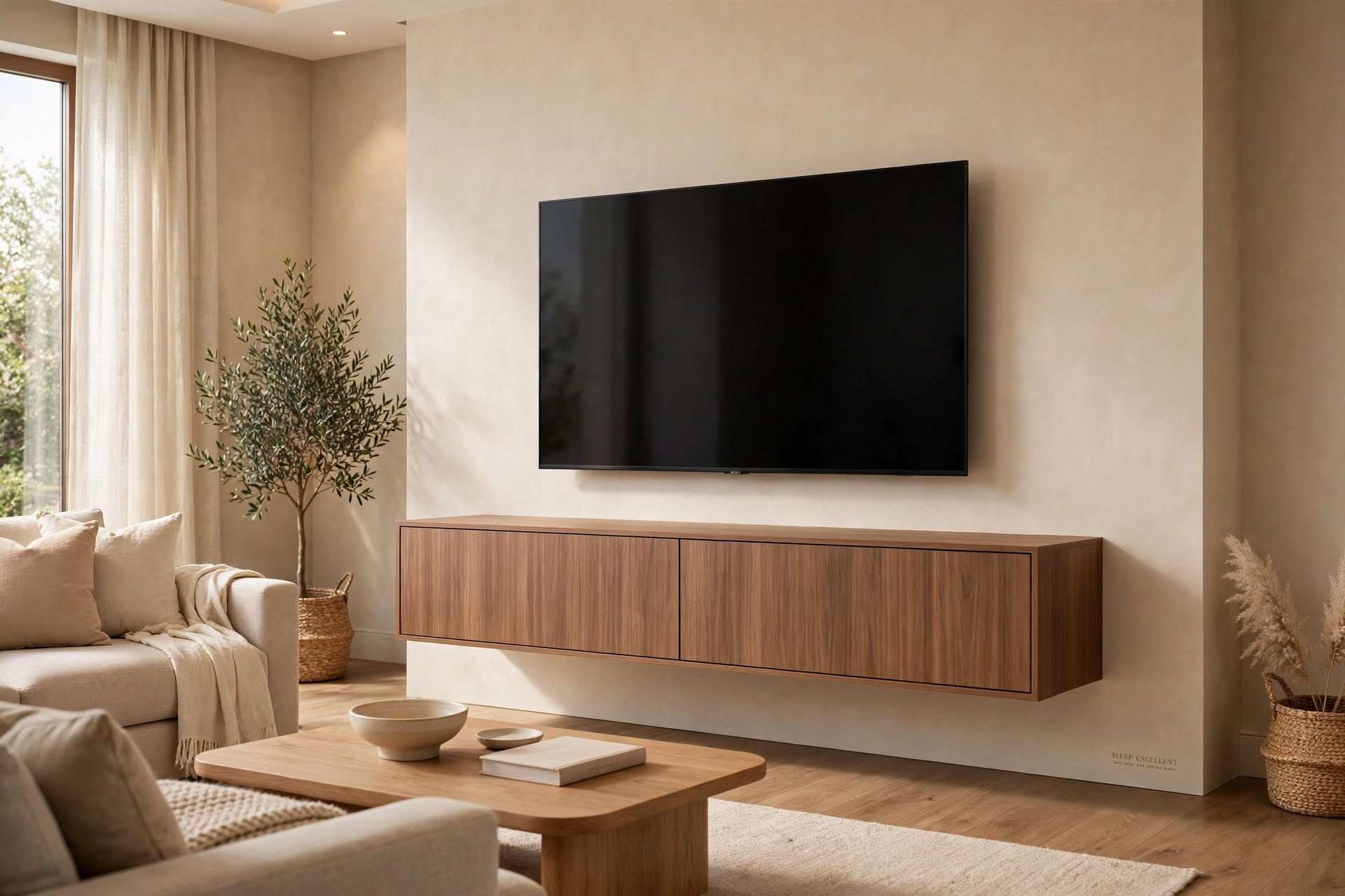 Floating Minimalist TV Unit hero view