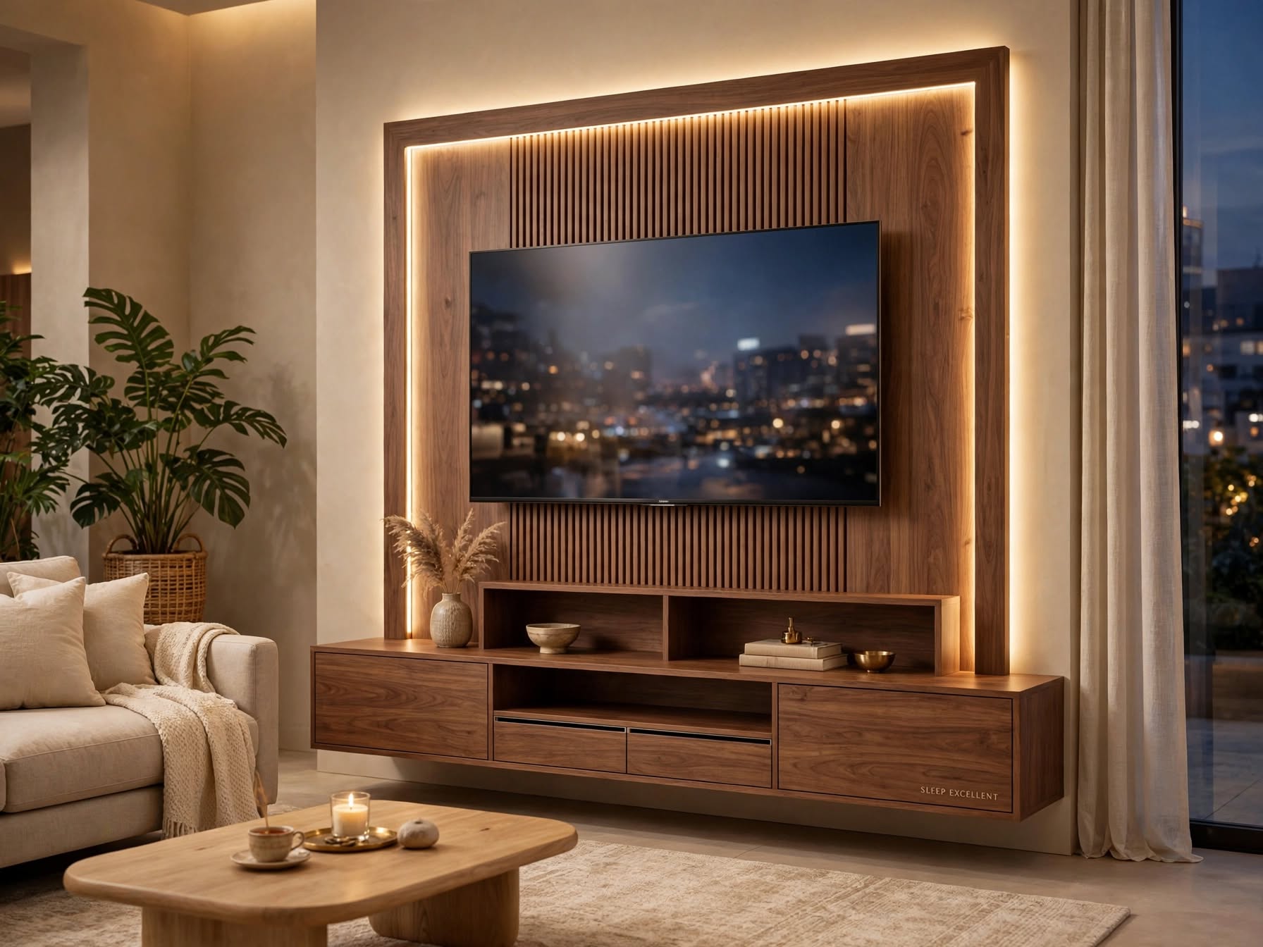 Modern Entertainment Wall hero view